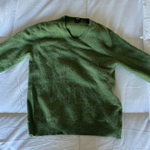 green wool uniqlo sweater